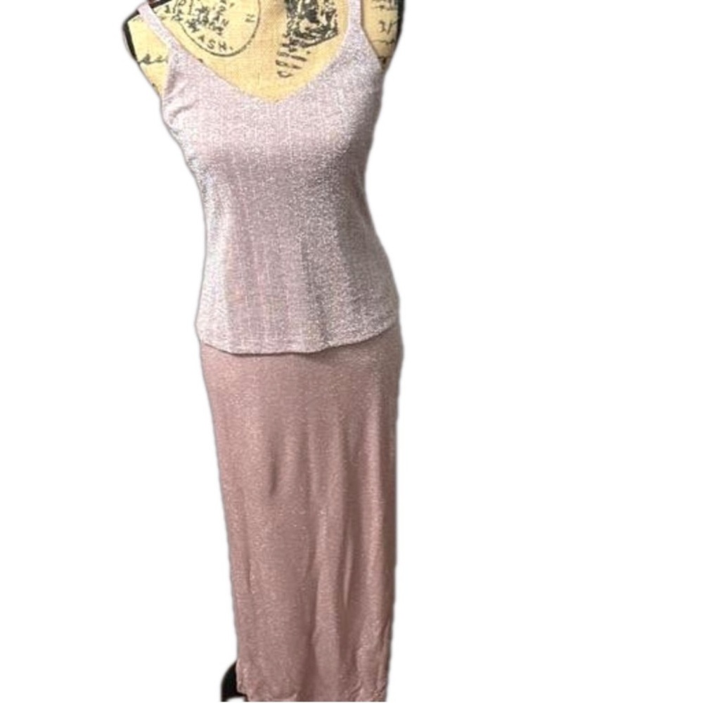 Alex Evenings Shimmering Blush Color Gown 2 Pc NWOT